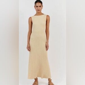 Dissh butter yellow knit Sleeveless Maxi Dress